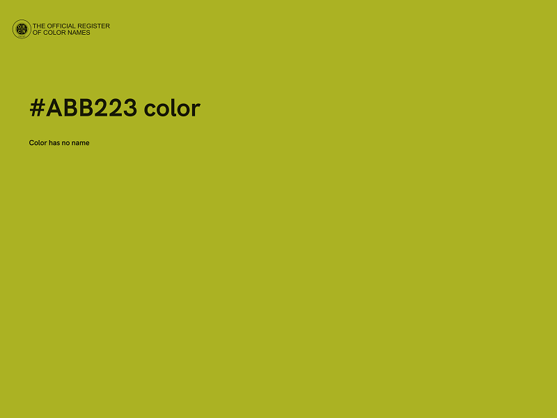 #ABB223 color image