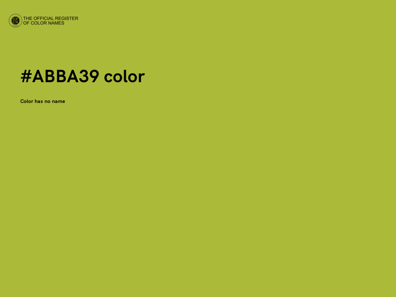 #ABBA39 color image