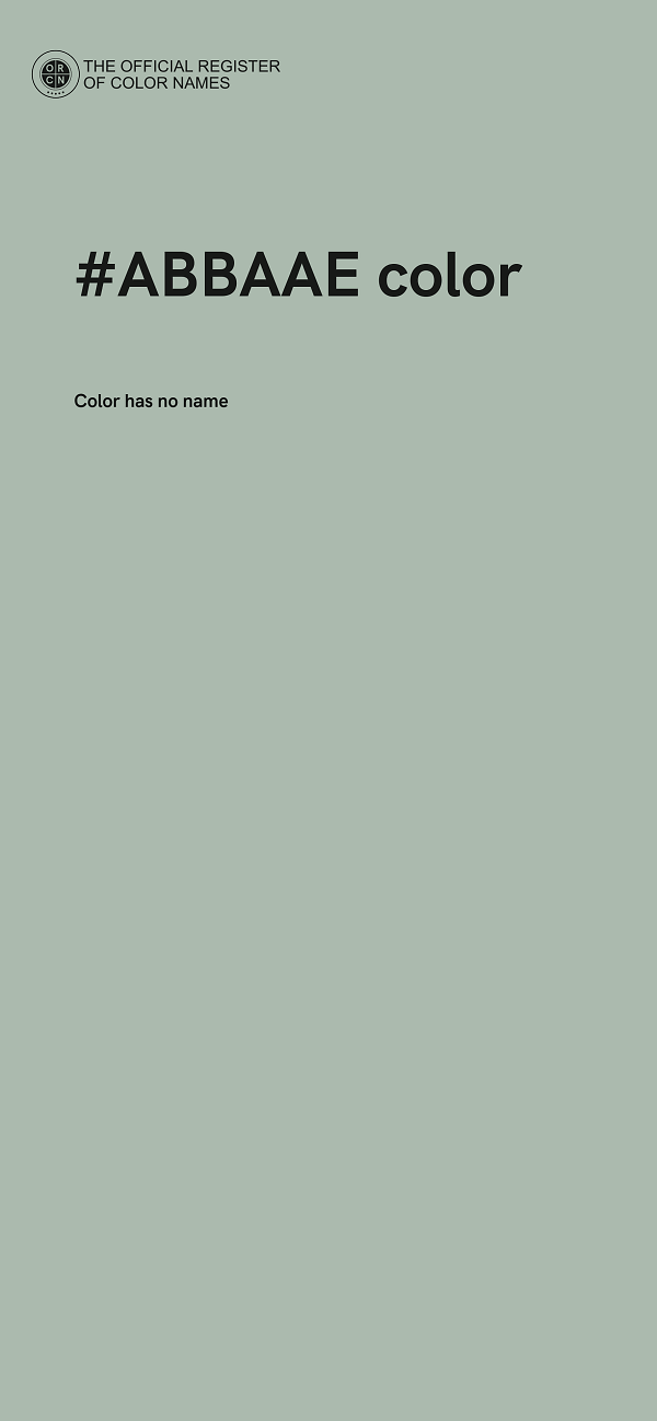 #ABBAAE color image