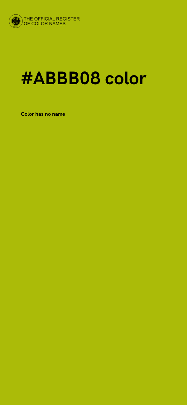 #ABBB08 color image