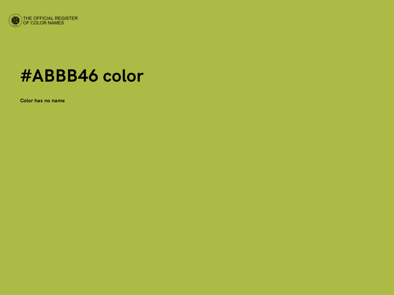 #ABBB46 color image