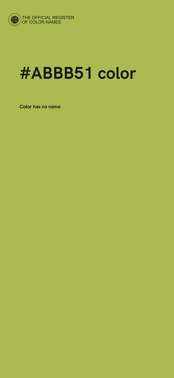 #ABBB51 color image