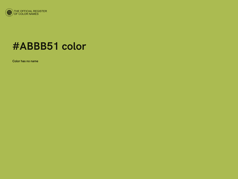 #ABBB51 color image
