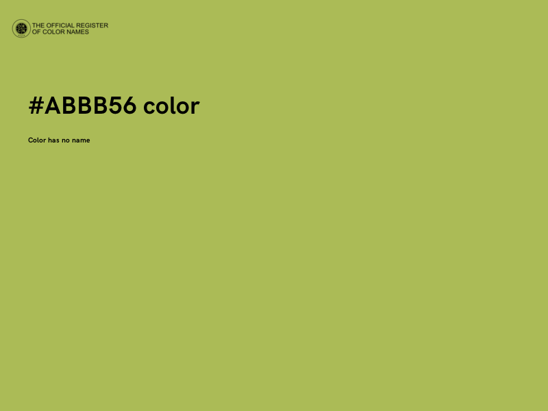 #ABBB56 color image