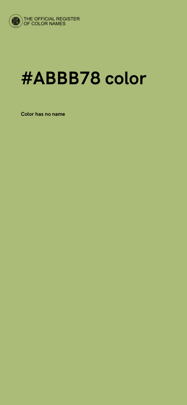 #ABBB78 color image