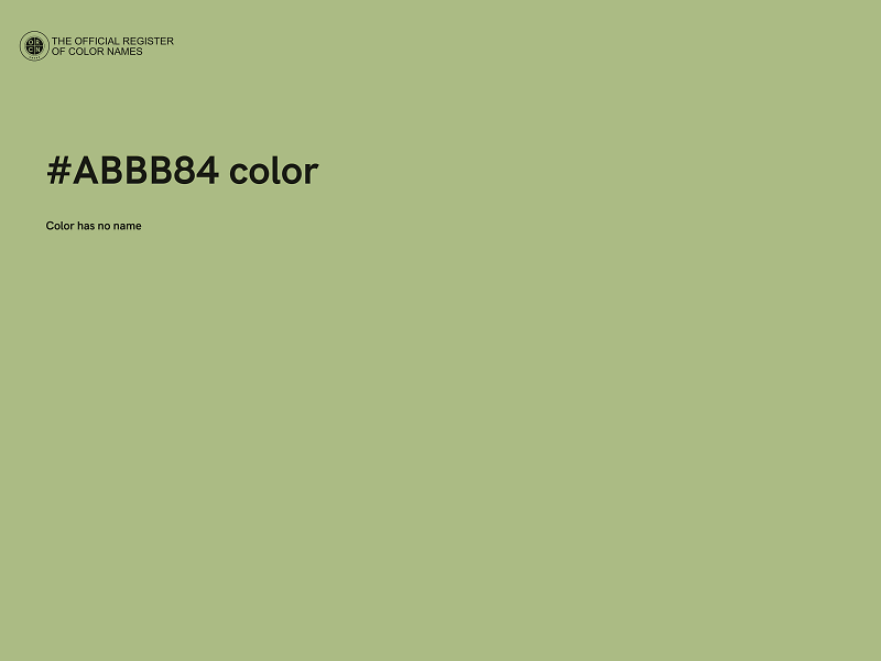 #ABBB84 color image