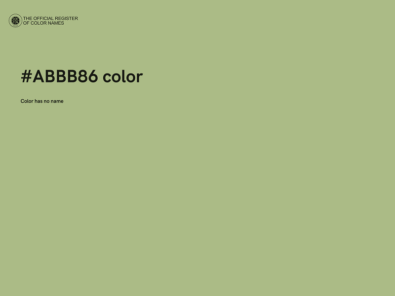 #ABBB86 color image