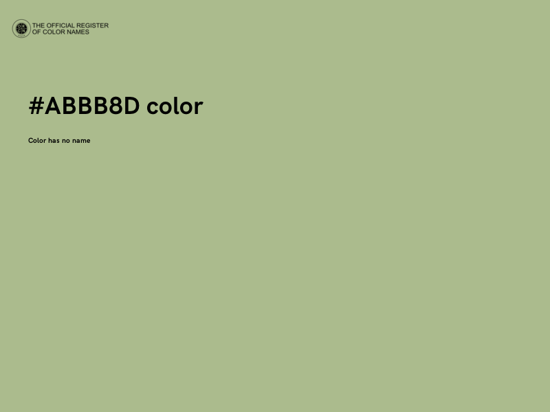 #ABBB8D color image
