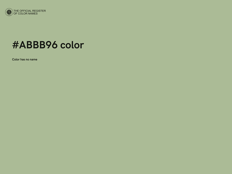 #ABBB96 color image