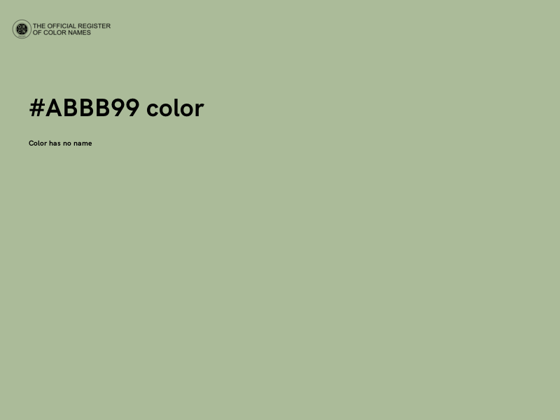 #ABBB99 color image