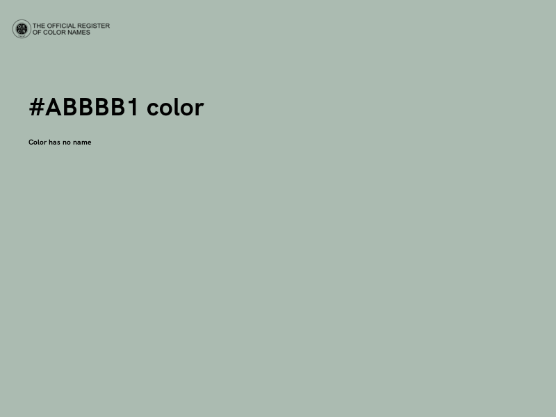 #ABBBB1 color image