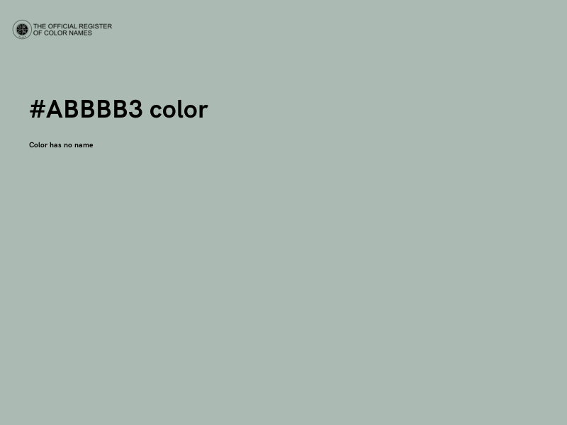 #ABBBB3 color image
