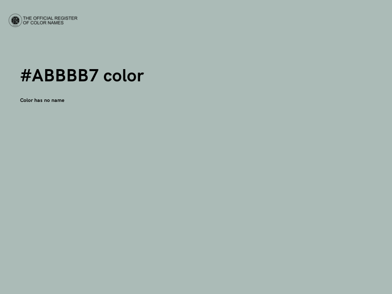 #ABBBB7 color image