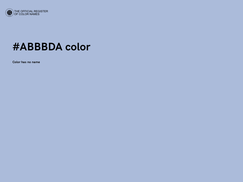#ABBBDA color image