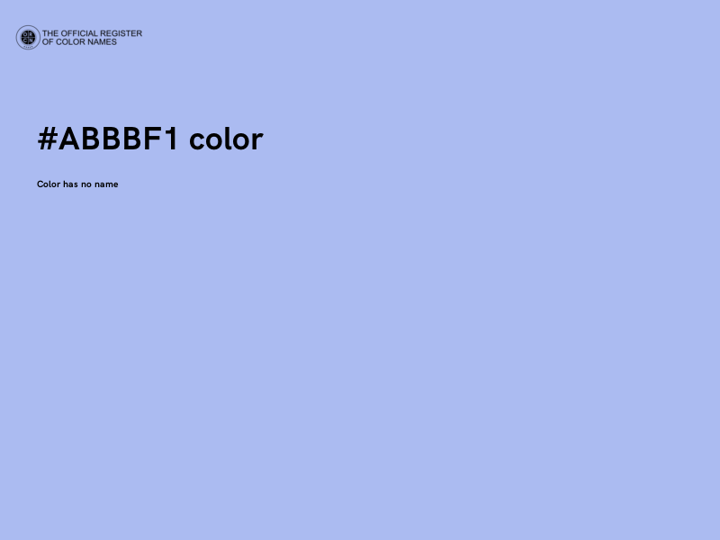 #ABBBF1 color image
