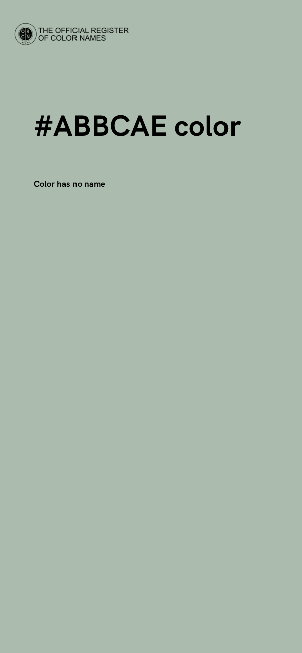 #ABBCAE color image