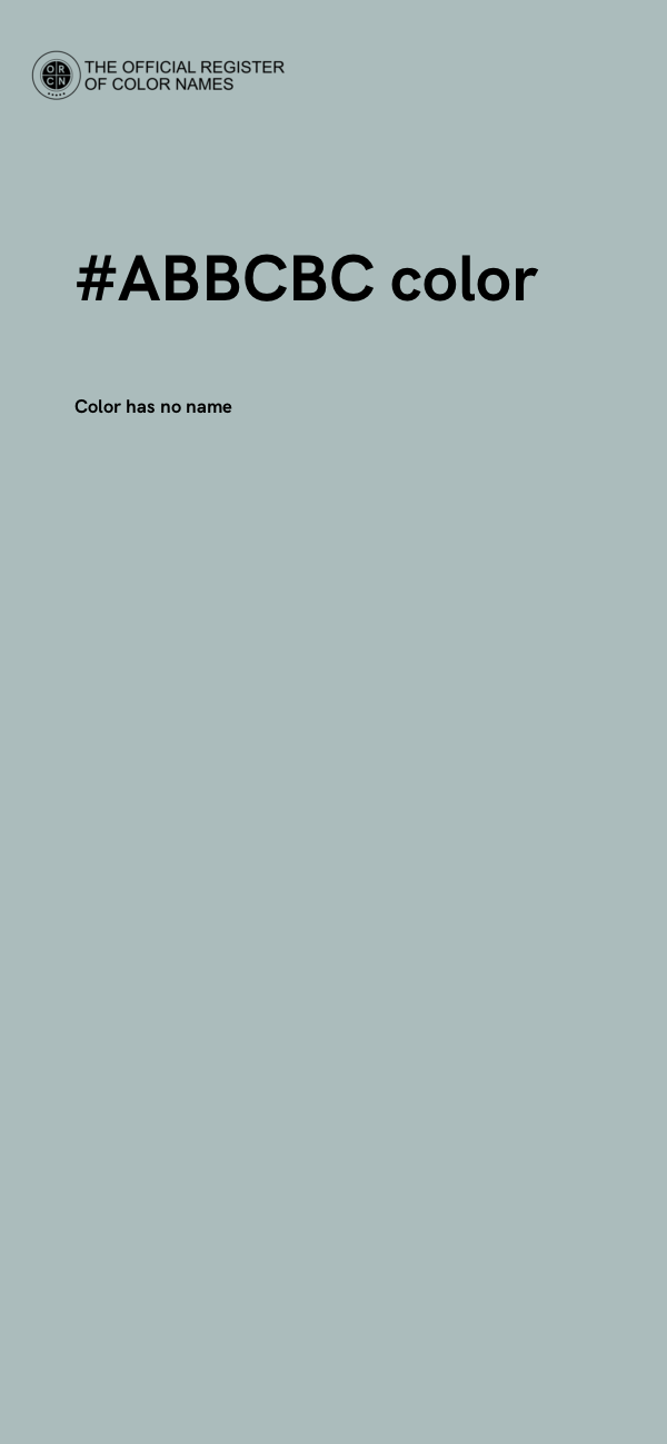 #ABBCBC color image