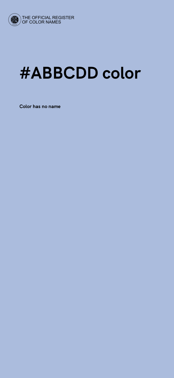 #ABBCDD color image