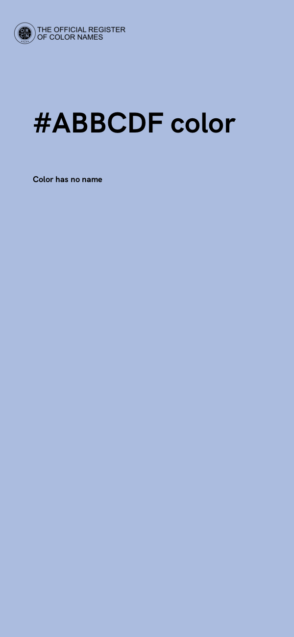 #ABBCDF color image