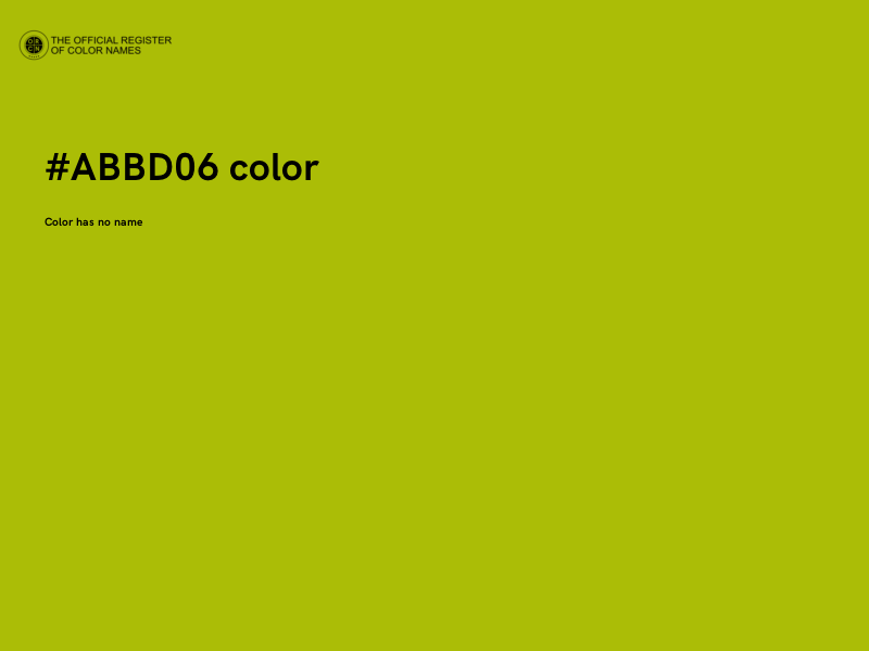 #ABBD06 color image