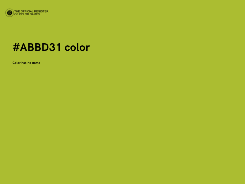 #ABBD31 color image