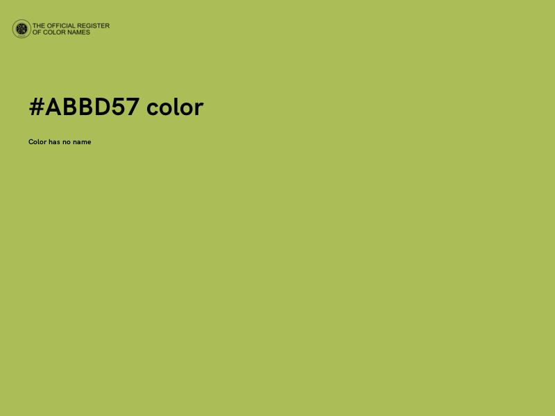 #ABBD57 color image