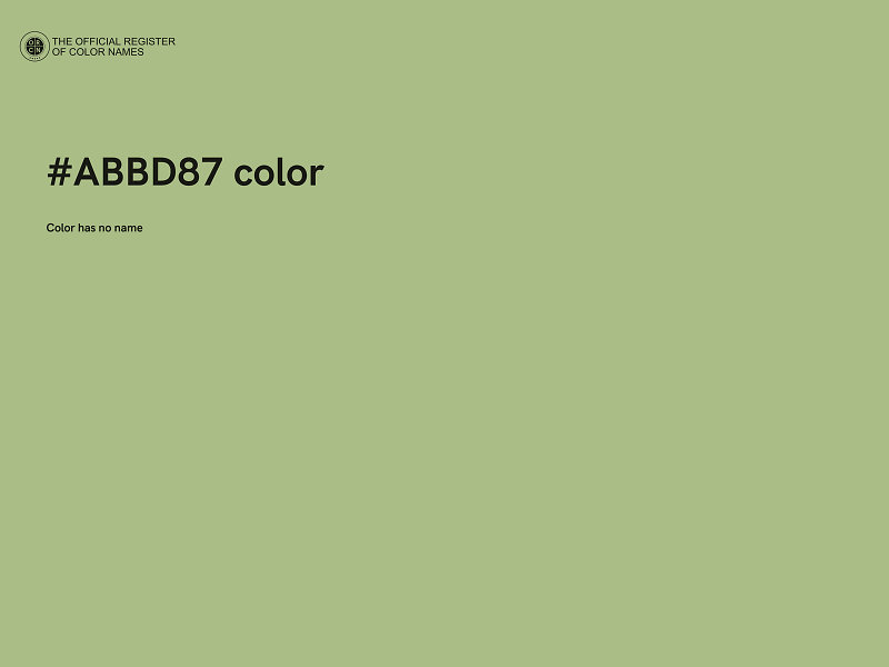 #ABBD87 color image