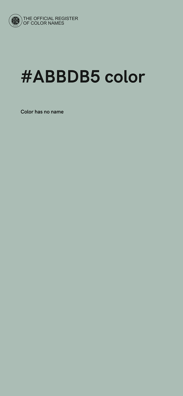 #ABBDB5 color image