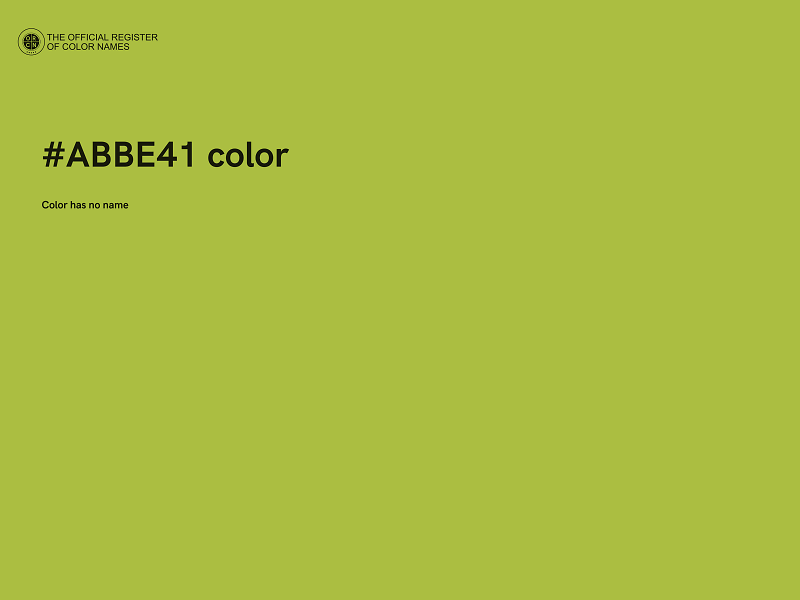 #ABBE41 color image