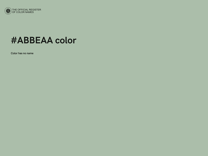 #ABBEAA color image