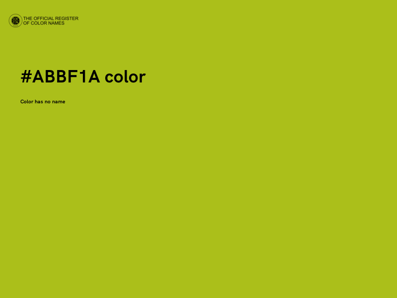 #ABBF1A color image