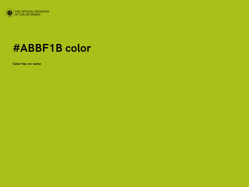 #ABBF1B color image