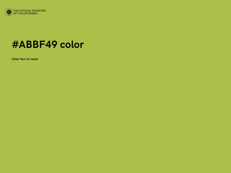 #ABBF49 color image