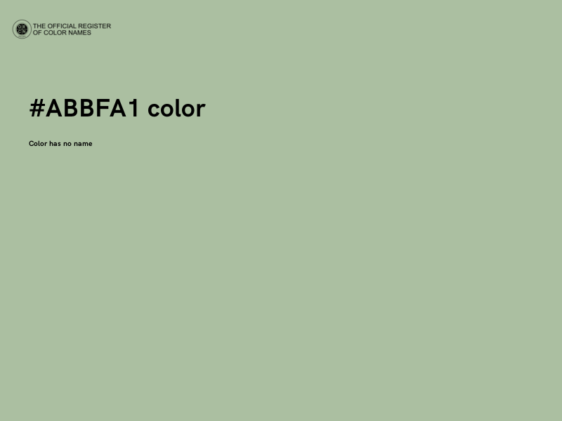 #ABBFA1 color image