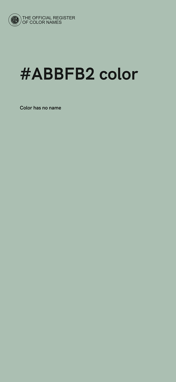 #ABBFB2 color image