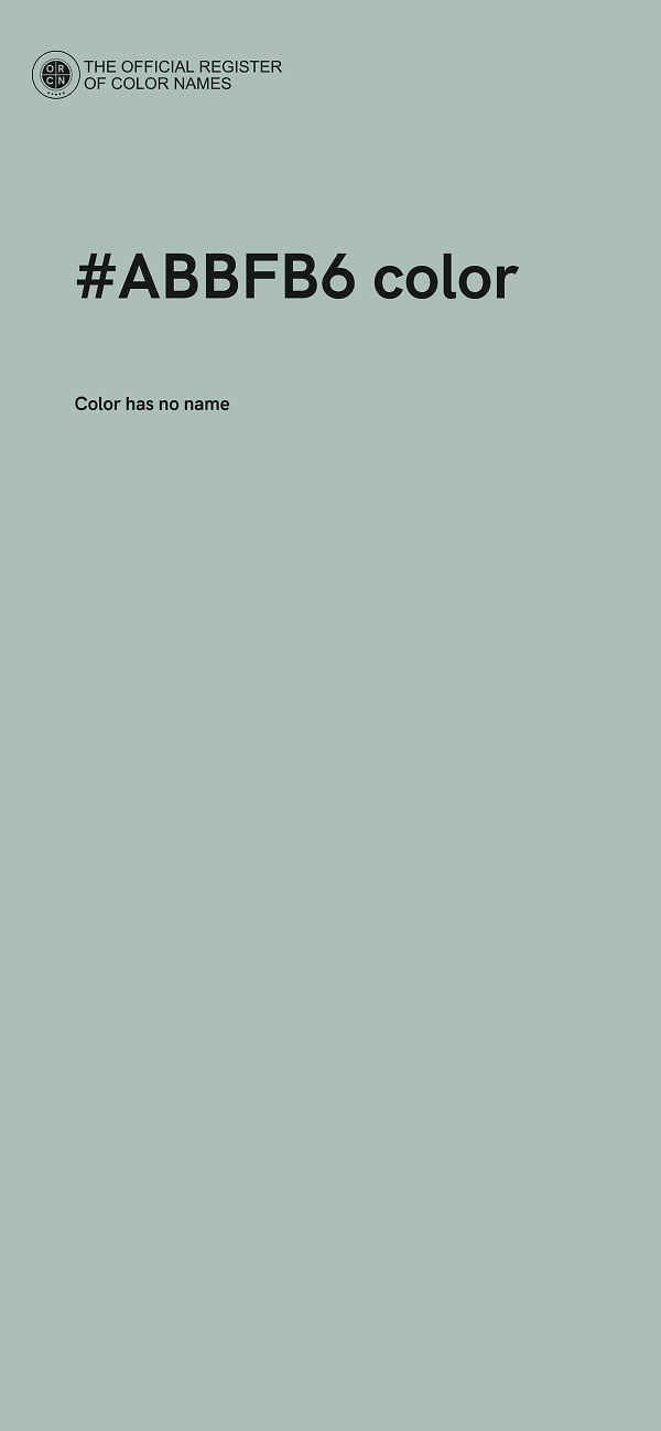 #ABBFB6 color image
