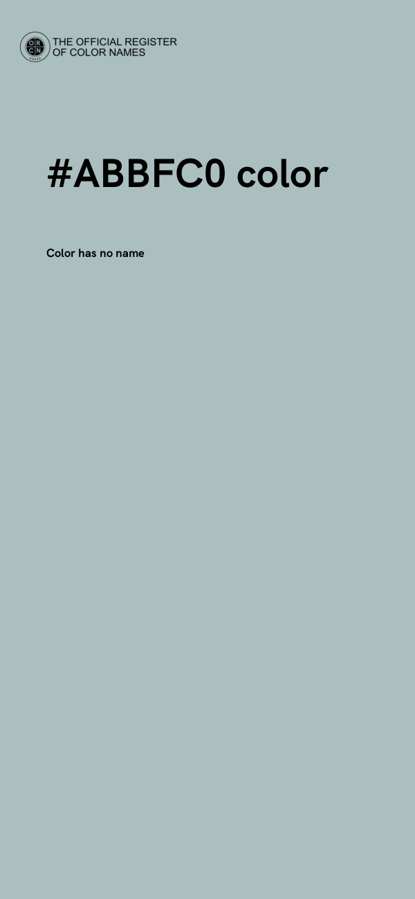 #ABBFC0 color image