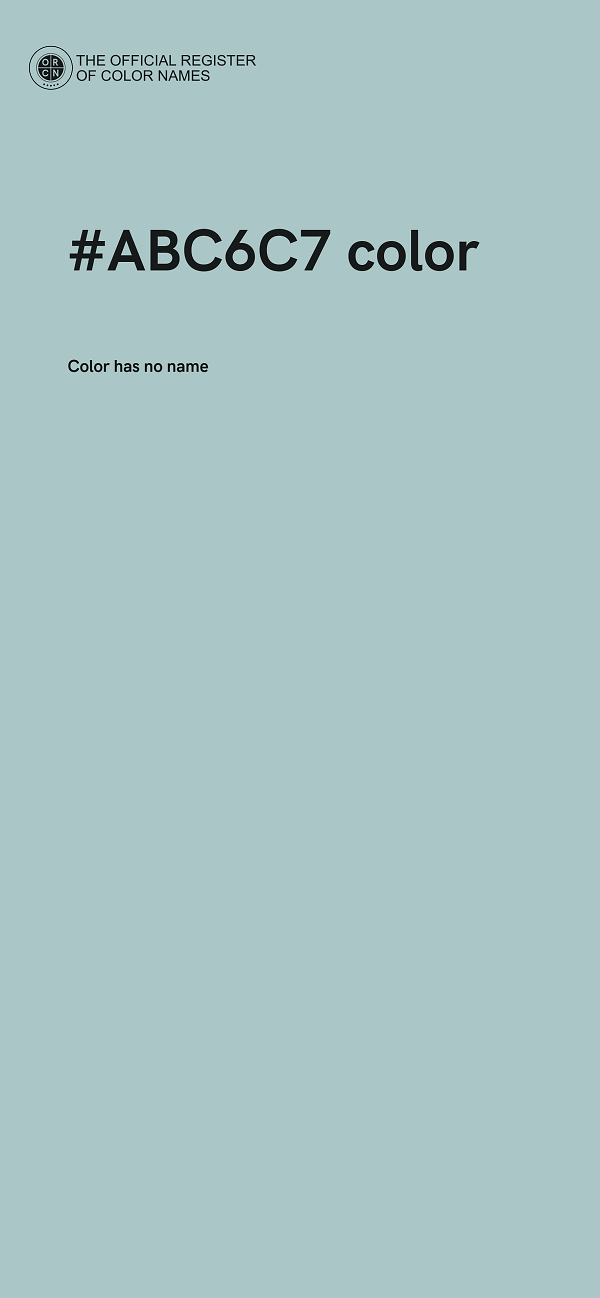 #ABC6C7 color image