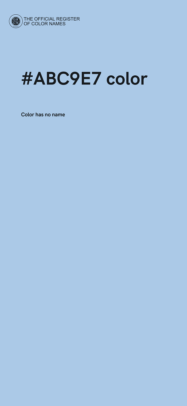 #ABC9E7 color image