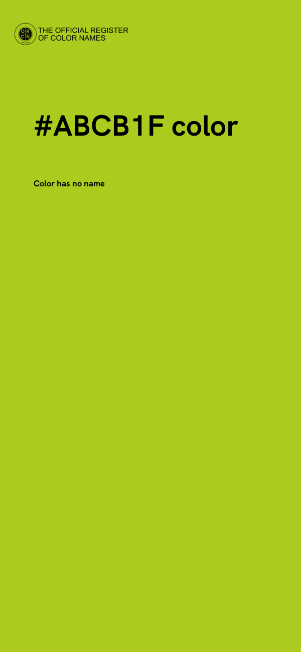 #ABCB1F color image