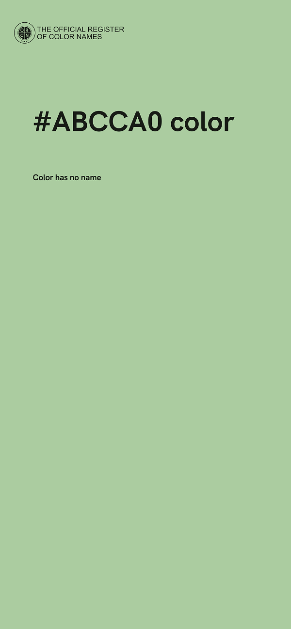 #ABCCA0 color image