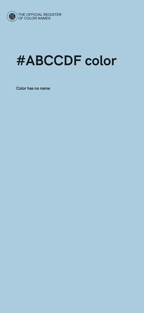 #ABCCDF color image