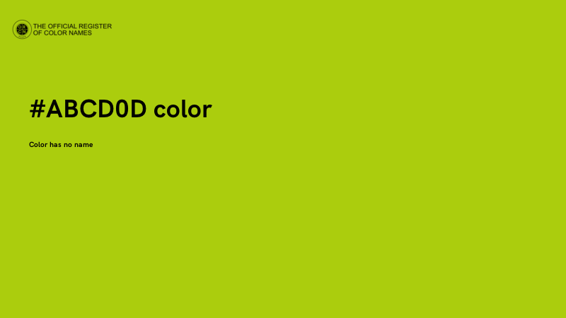 #ABCD0D color image