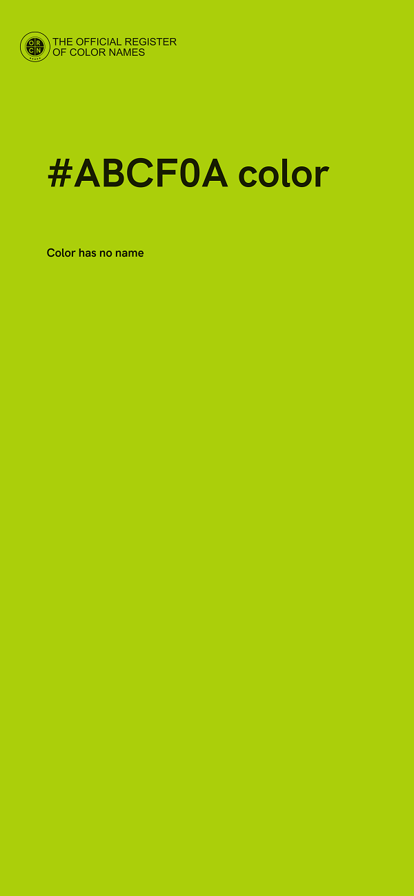 #ABCF0A color image