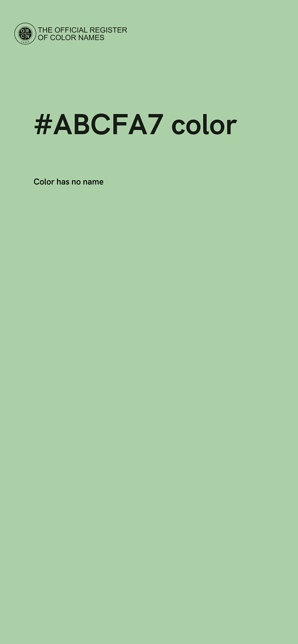 #ABCFA7 color image