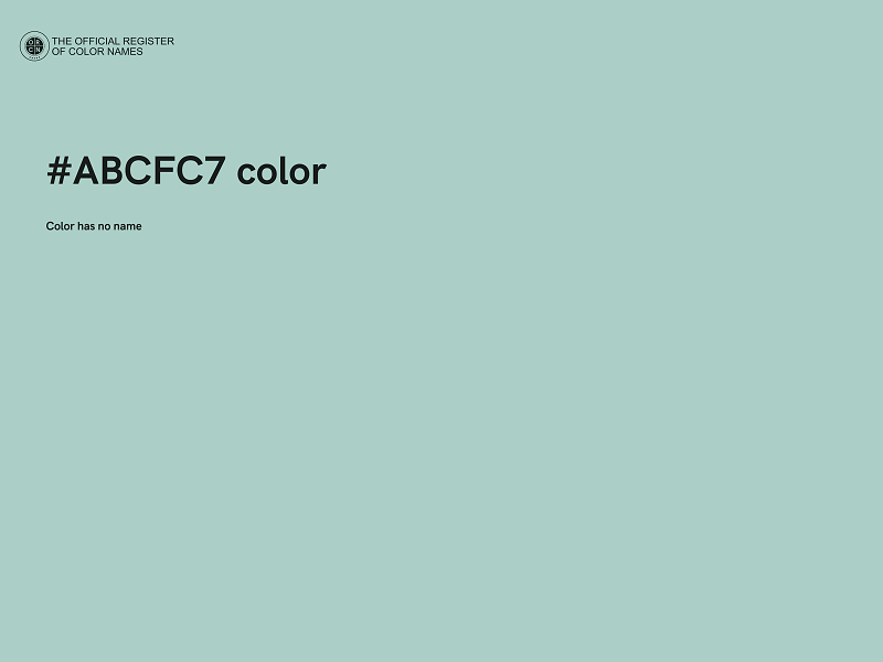 #ABCFC7 color image