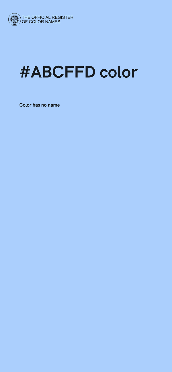 #ABCFFD color image