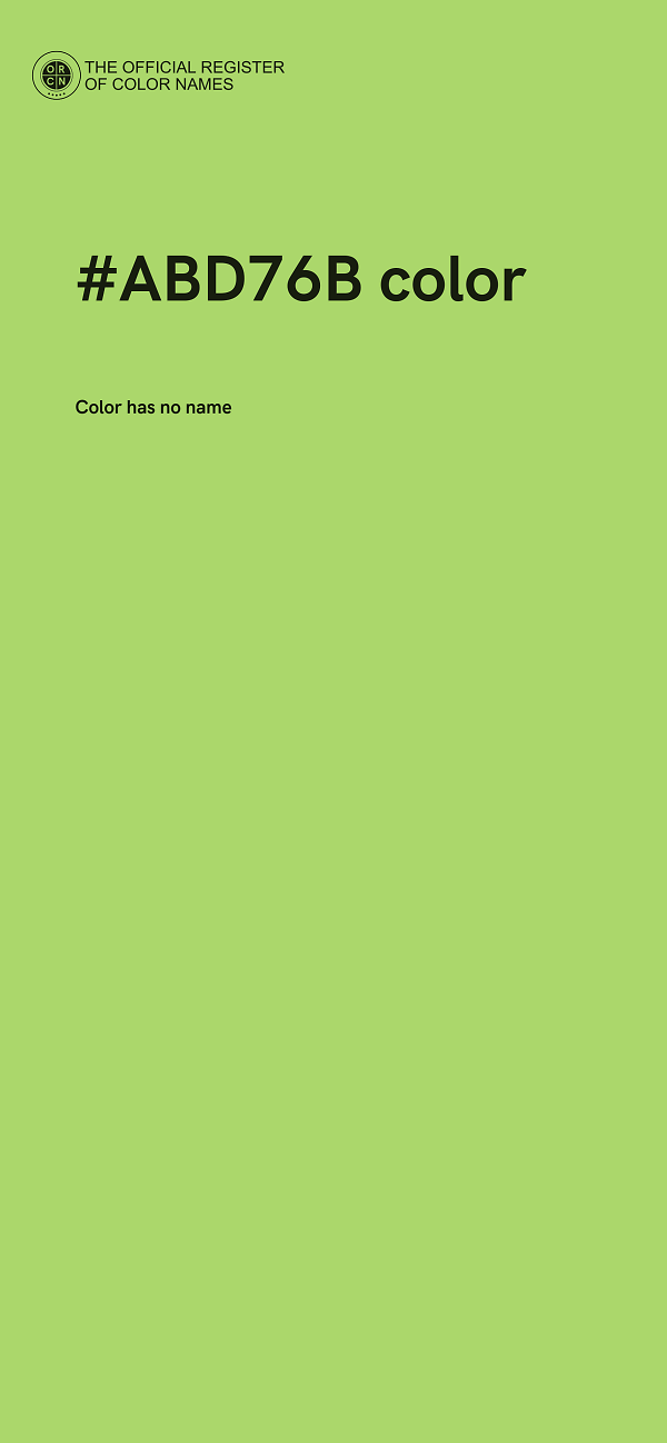 #ABD76B color image