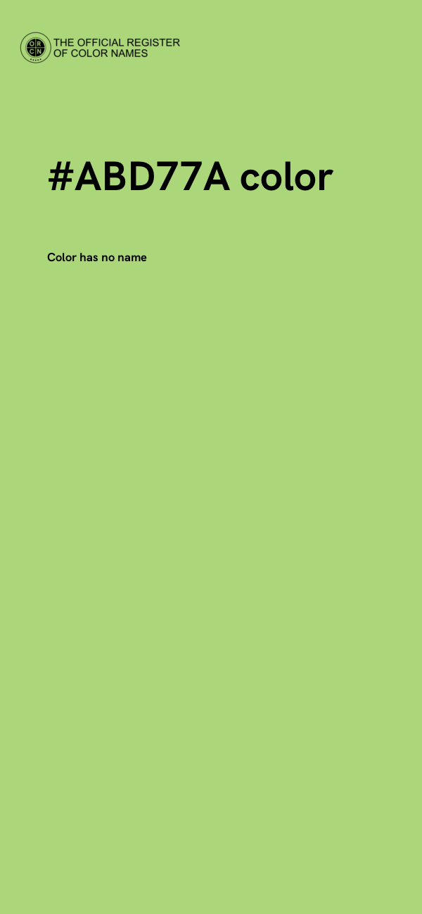 #ABD77A color image