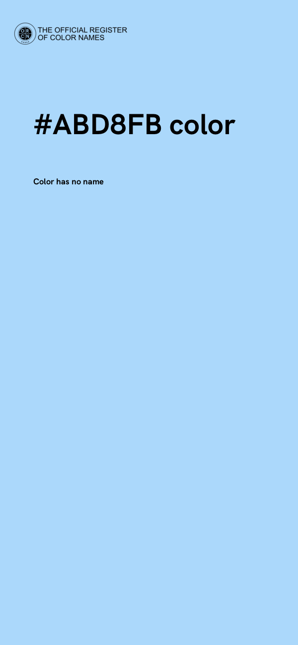 #ABD8FB color image